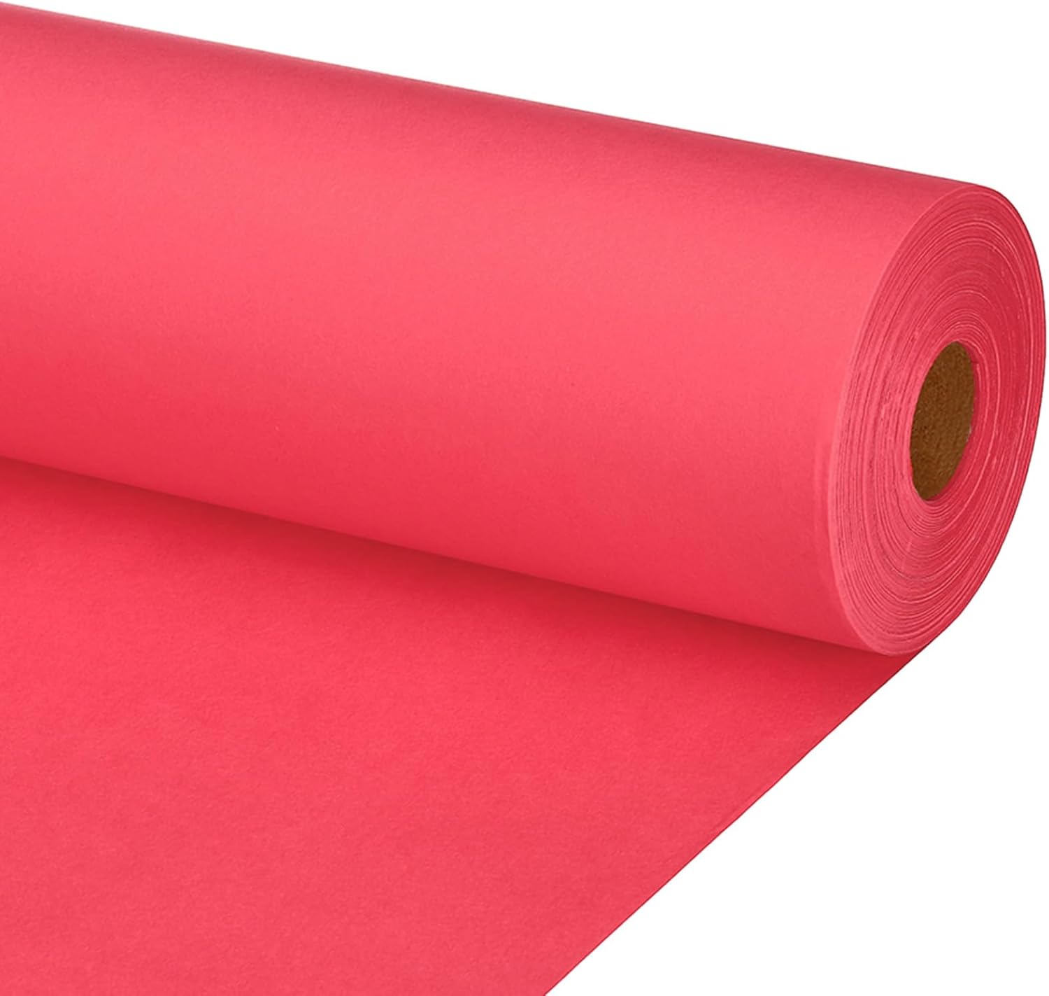 PATIKIL Wrapping Paper, 35"x1600"(130') Bulletin Board Paper Roll Kraft Paper Roll Construction 80GSM for Shipping Packing Gift Wrapping Craft Flower Bouquet Christmas, Red