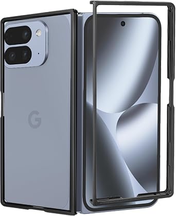 for Google Pixel 10 Pro Fold Bumper Case Compatible with Pixelsnap, Metal Aluminum Frameless Fast Heat Dissipation, 4 Corner Shockproof Protection Phone Cover Case for Pixel 10 Pro Fold Black