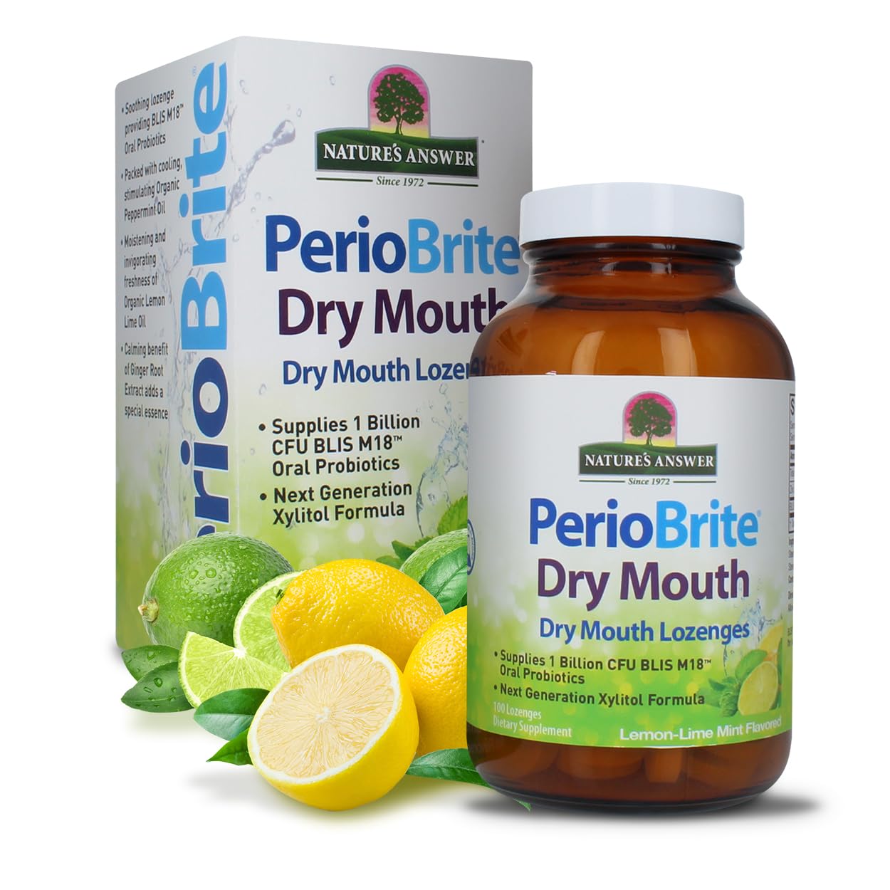 Nature's Answer Periobrite Dry Mouth Lozenges, 100 Count