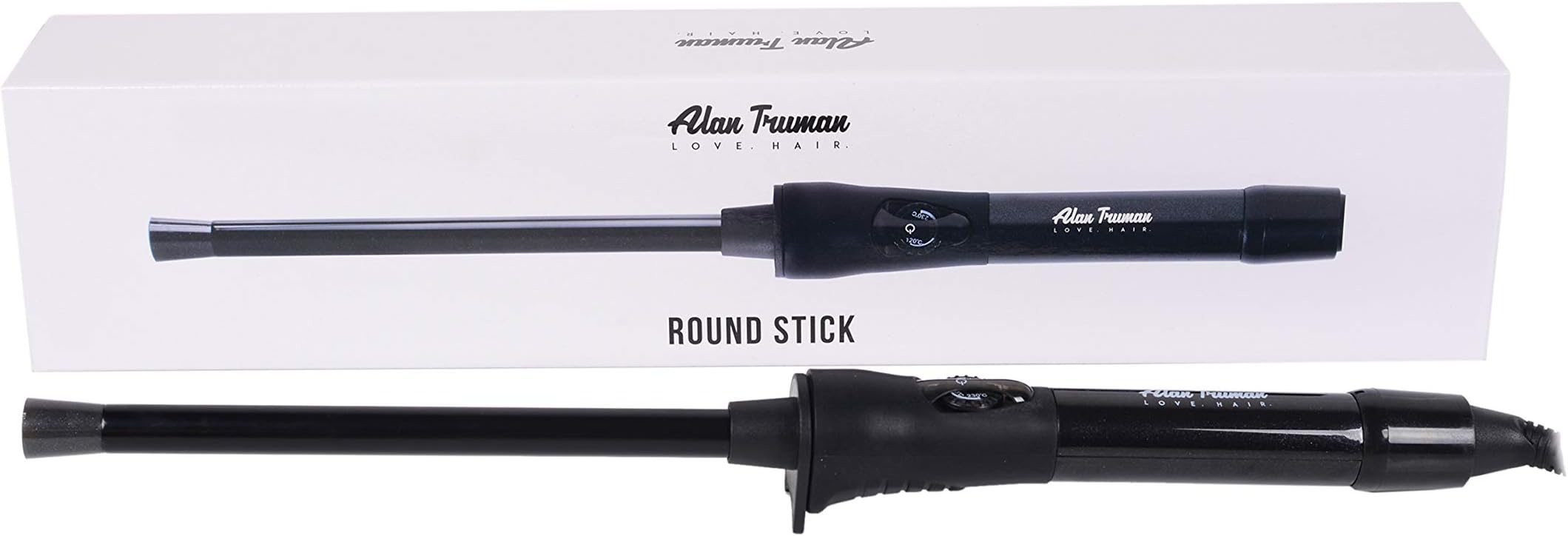 AT Round Stick Round Stick - Variable Temperature Extra Long Micro Curler (Black)