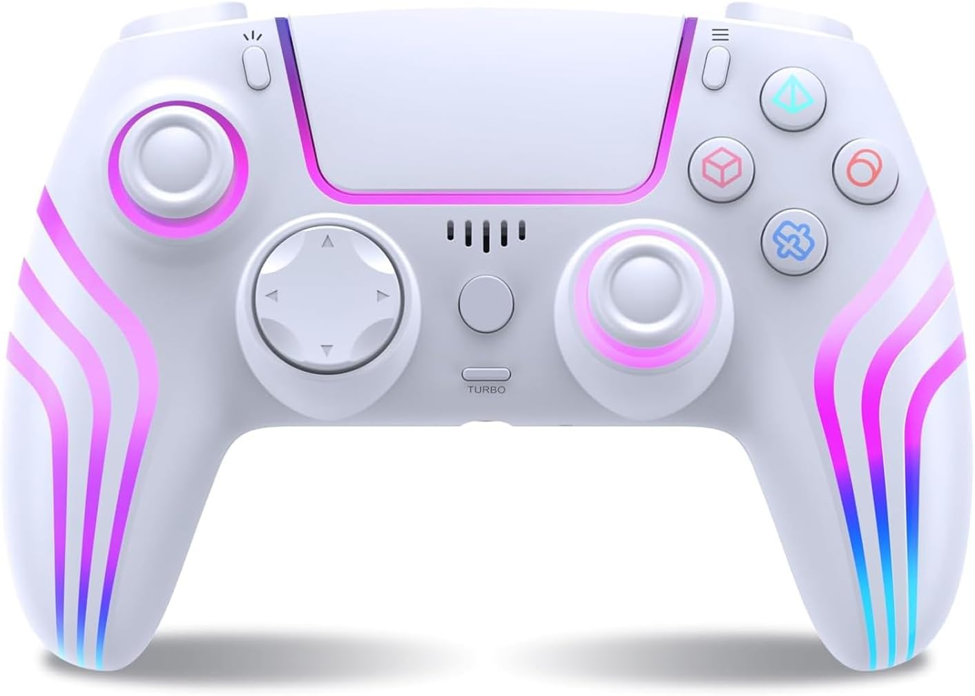 Wireless Controller for PS4 with LED Lighting, Remote Control for PS4 with Double Shock, Six-Axis Sensor, Game Controller for PS4/PS4 Pro/PS4 Slim