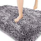 Yimobra Luxury Chenille Bathroom Rug Mat, Extra Soft and Absorbent Shaggy Bath Rugs Non Slip,...