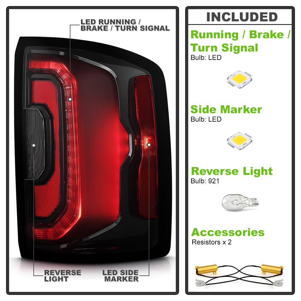 Luces DTMOTO GMC Luz Trasera LED Para GMC Sierra 1500/2500HD