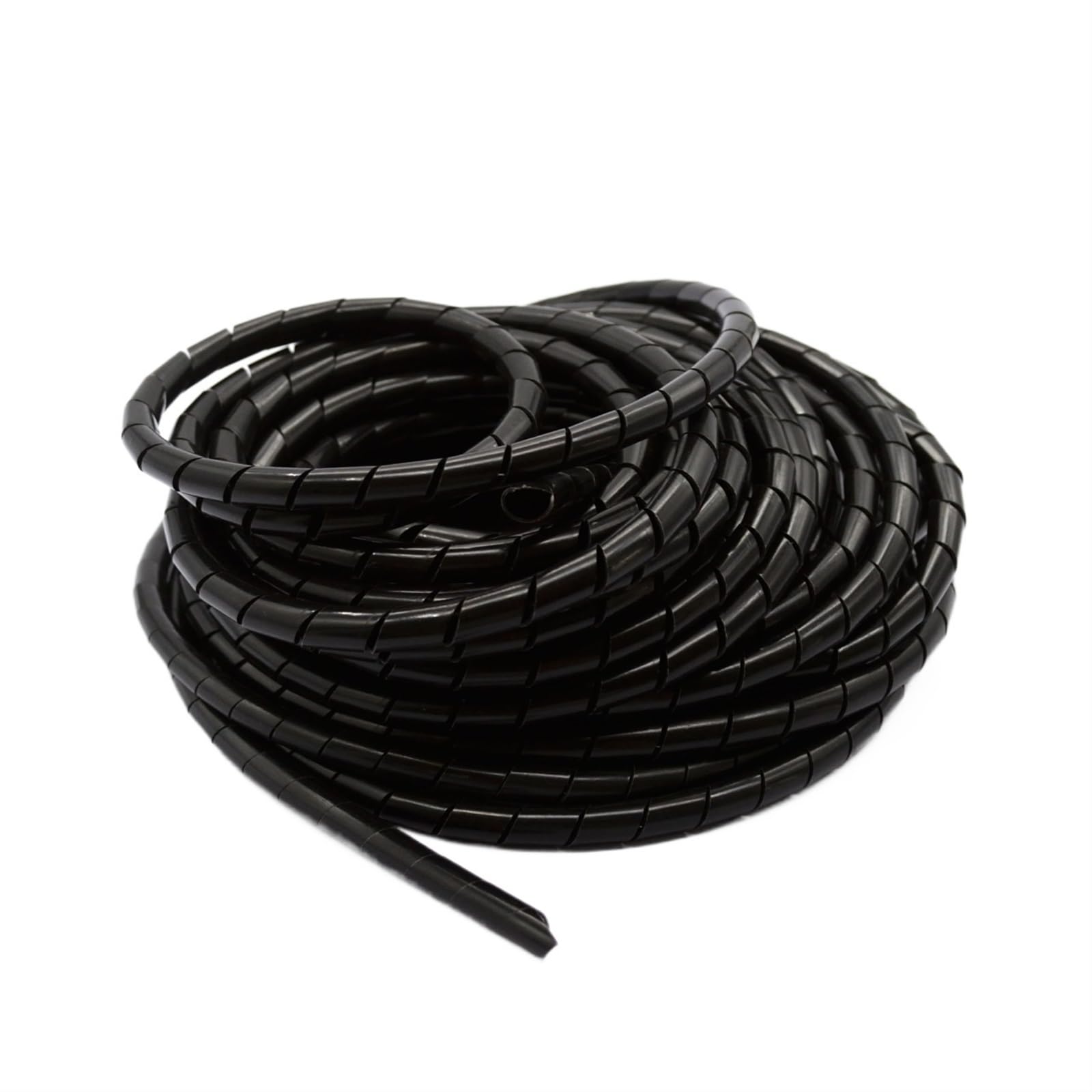 Gaine de Gestion câbles Flexible en Spirale, Tube spiralé polyéthylène Noir, 13 m, diamètre 8 mm/12 mm