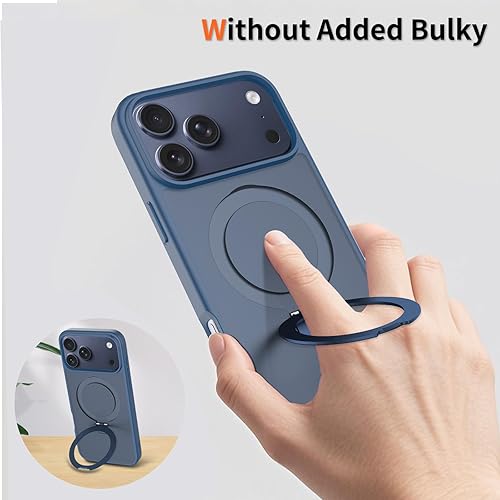 Miniatura 6 de Funda con soporte ultra magnético para iPhone 17 Pro Max protección militar contra caídas compatible con MagSafe a prueba de golpes, translúcida