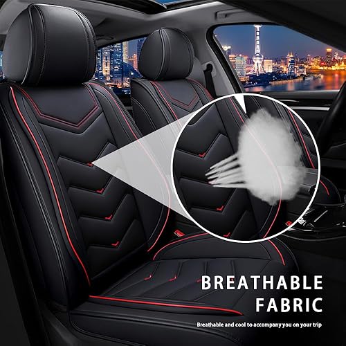 Miniatura 2 de POOUOO Funda de asiento de automóvil para Audi Q8 2000-2023, funda de asiento deportivo impermeable y resistente al desgaste, protector de asiento