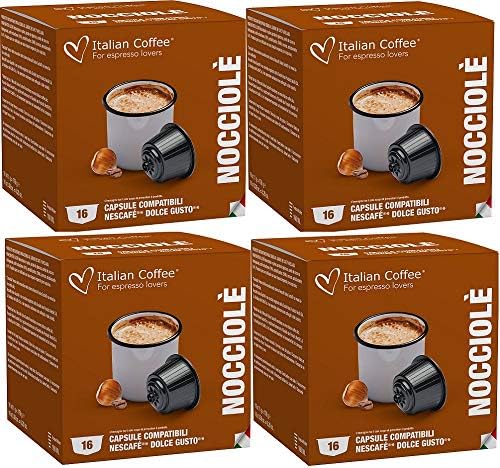 Dolce Gusto Café con Leche Sabor Avellana 64 Cápsulas Compatibles - PREYCA