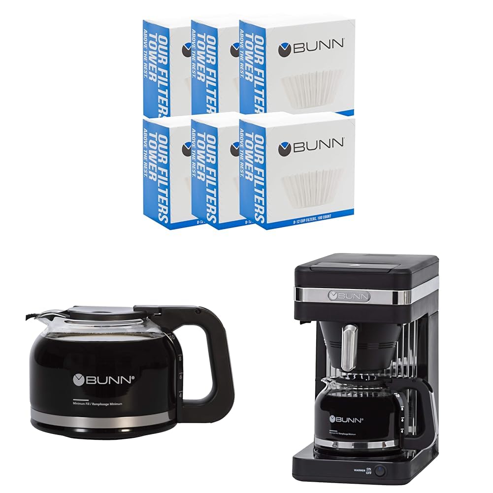 BUNN 8-12 Cup Coffee Filters 6 each 100ct 10 Cup Drip Free Carafe CSB2B Speed Brew Elite 10-Cup