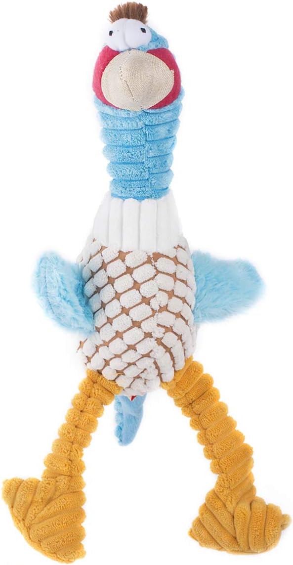 CWWJ011 Pet Plush Toys, Chicken Shape Dog Cat Toy with Inside Squeaker Blue