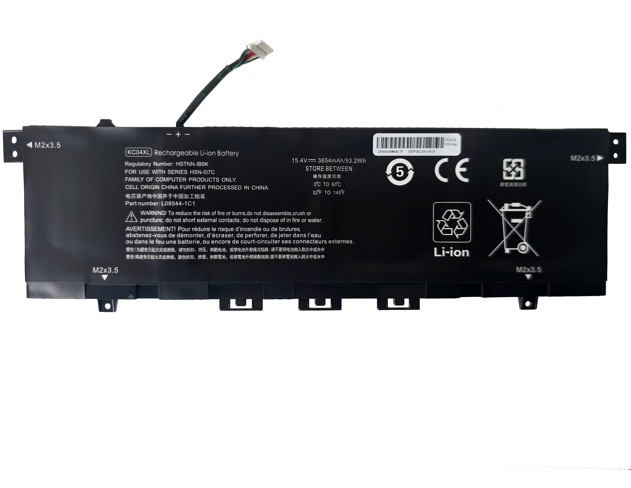 Batteria KC04XL 53,2Wh Per HP Envy X360 13-AG, 13-AR, 13-AH, 13-AQ E Serie Compatibili