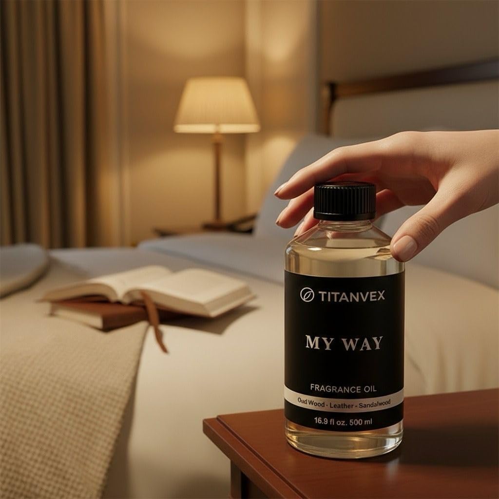 My Way Hotel Collection Diffuser Oil - Waterless Diffuser Oil Refill - Hotel Diffuser Oil Fragrance - Essential Oil for Waterless Oil Diffusers - Vegan and Safe Formula –16.9oz