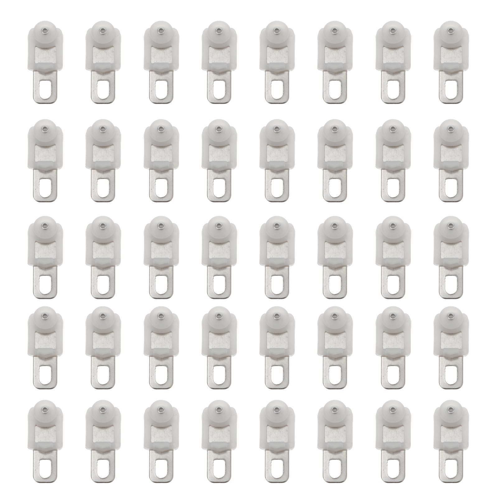 50pcs Curtain Rail Rollers Curtain Track Glider Hooks, Heavy Duty Curtain Rail Rollers Scroll Wheel Gap Distance 14mm