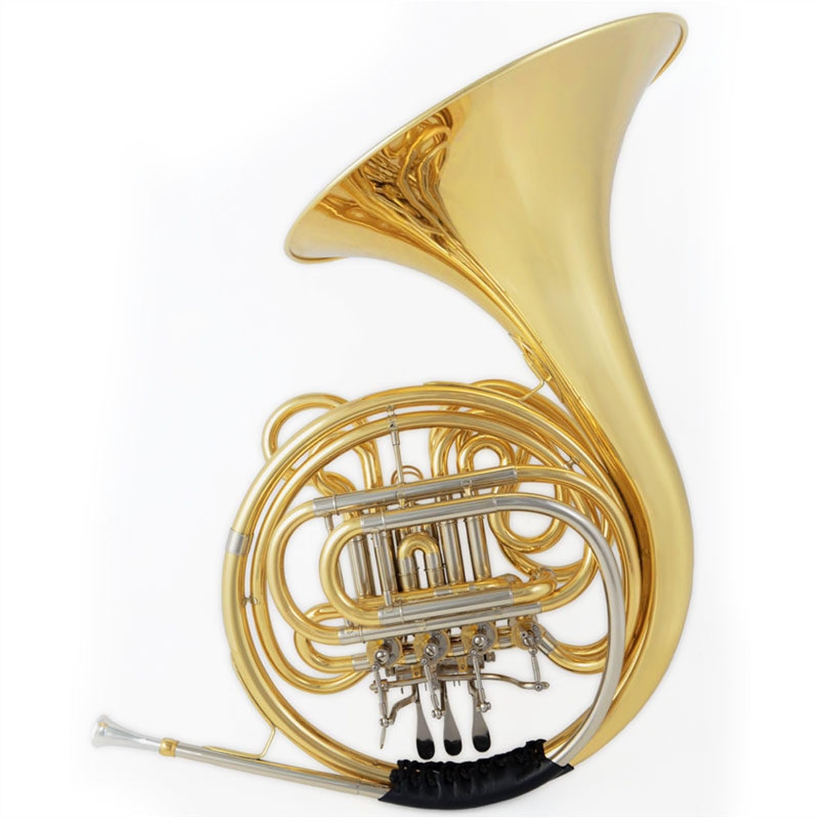 4-key Double Row F/B Flat French Horn Brass Lacquered Gold Tube Body White Copper Pitch Tube French Horn French Horn Instrument - Image 5