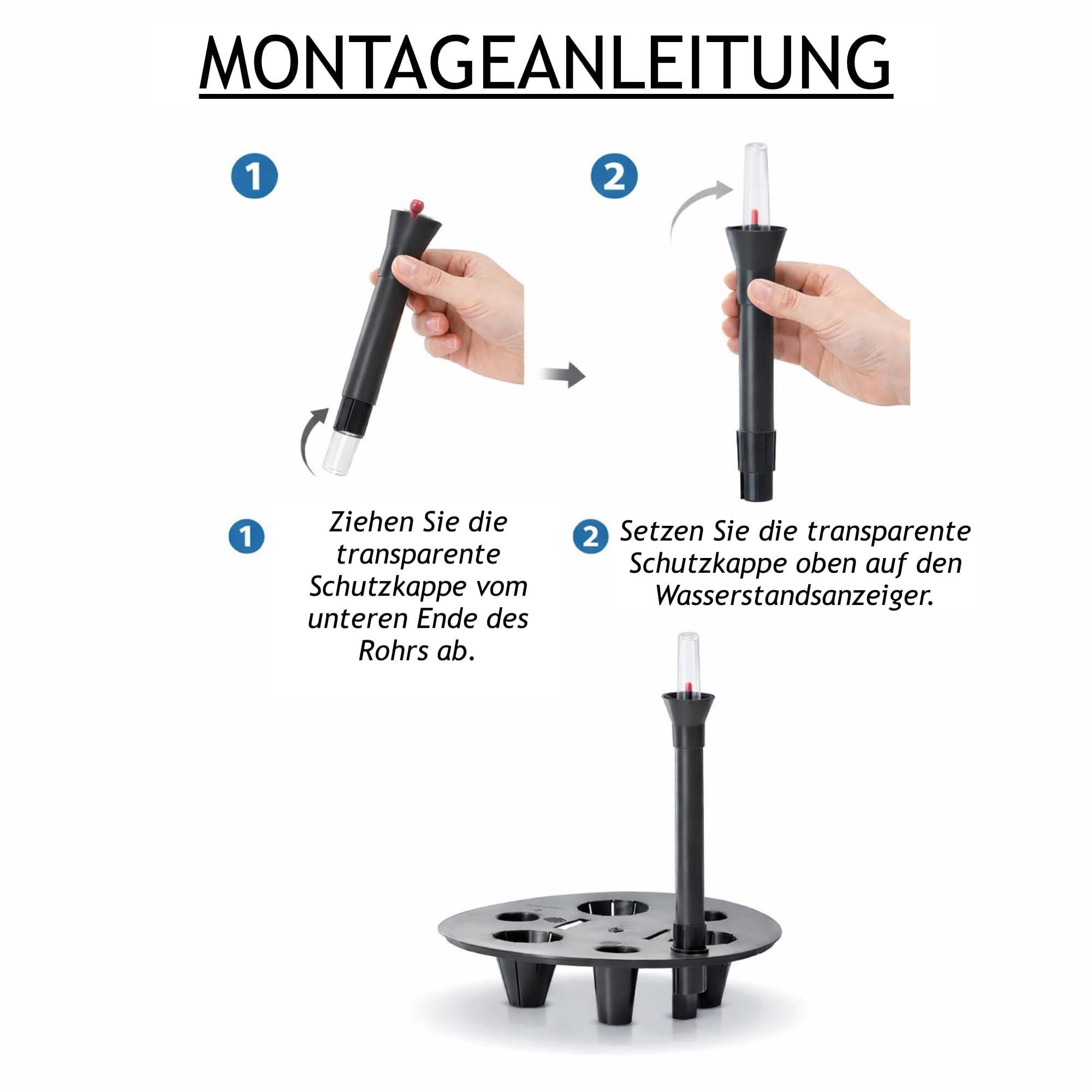 MELTOM Blumenkübel mit Einsatz Bewässerungssystem Anthrazit XXL 47 cm für Innen und Außen