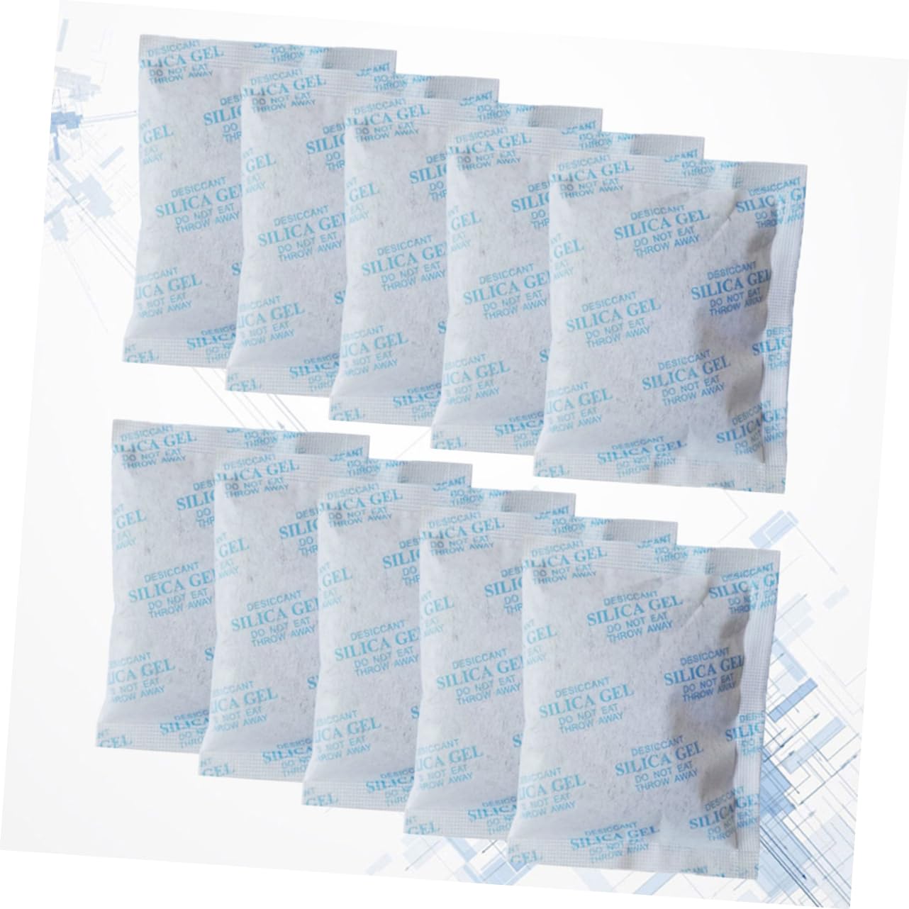 PartyKindom Déshumidificateur Réutilisable 100pcs Sachets de Gel de Silice Absorbant Humidité pour Chaussures et Placard, Non-tissé, 10g, de Condensation Sûre