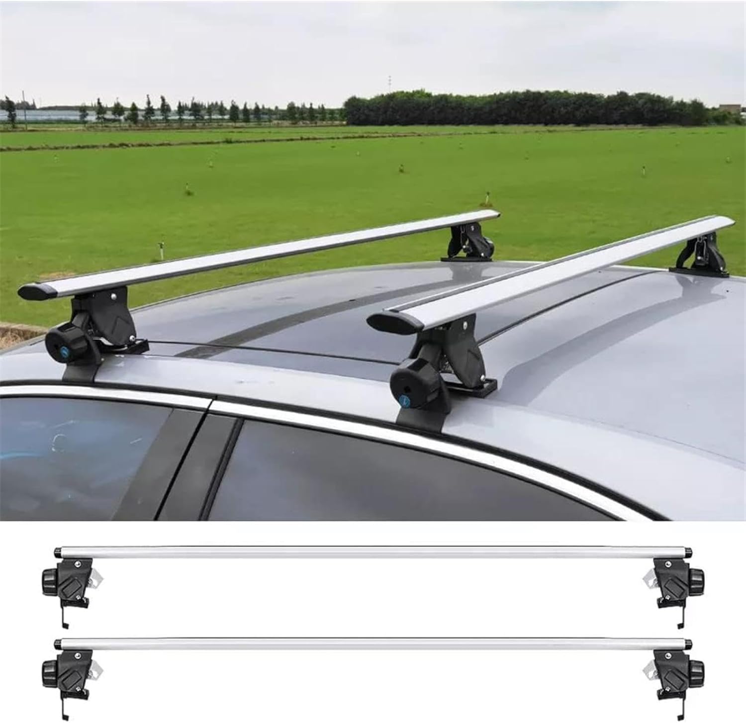 The roof rack For Mitsubishi For Lancer 4Door 2Pcs Aluminum Roof
