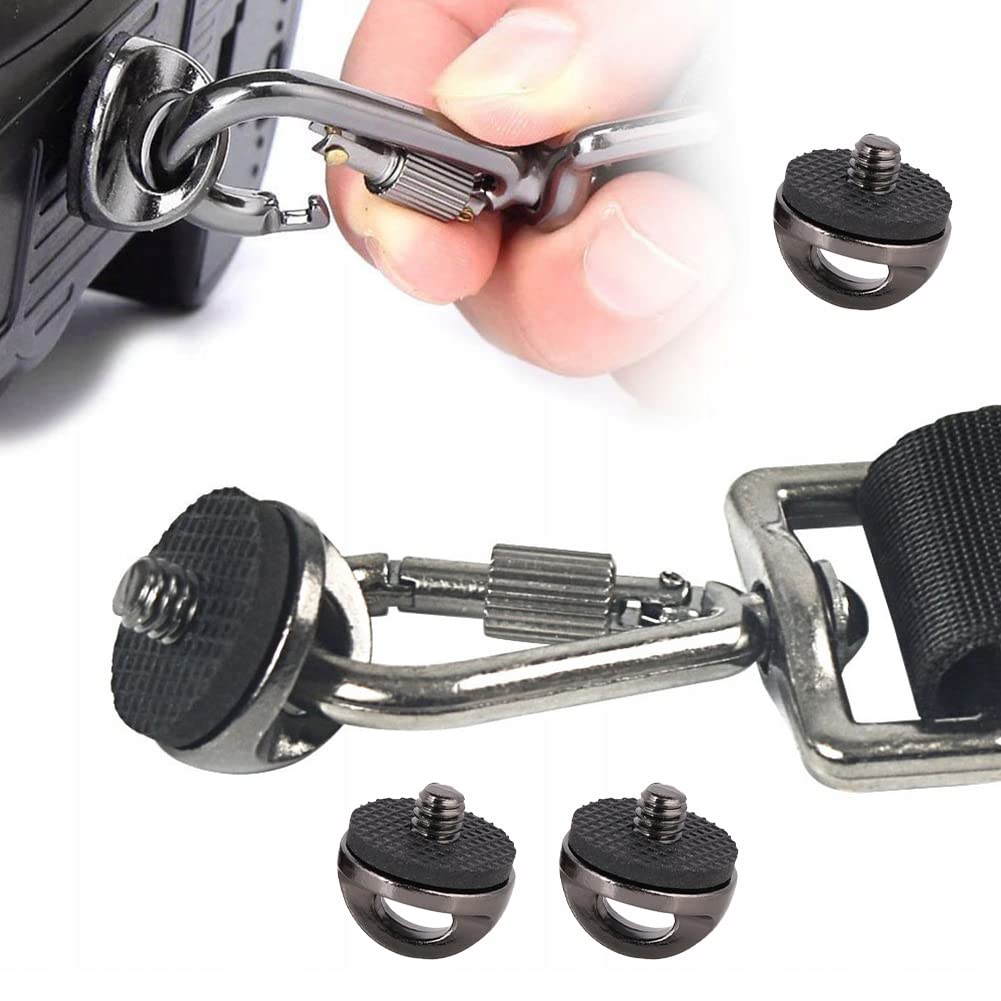 Adapter kamera 1/4", śruba do uchwycenia 1/4 cala, mocowanie gwintu statywu, oczko, uchwyt śrubowy do kamera, 3 sztuki