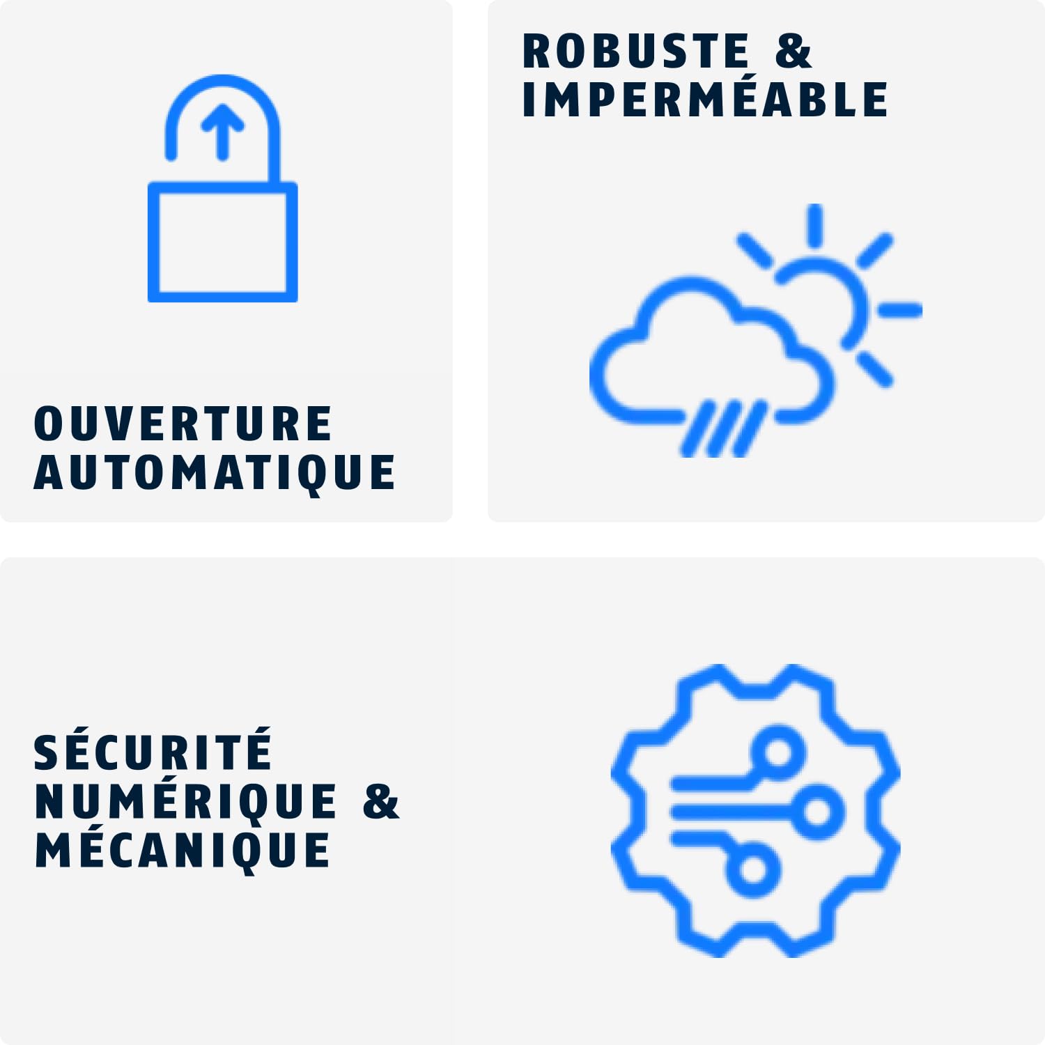 ABUS Serrure Connectée EVEROX One - Bluetooth, sans Clé, 30-40/30-40 mm | Protection anti-perçage, bouton extérieur, clé intérieure, installation flexible intérieure/extérieure, compatible app