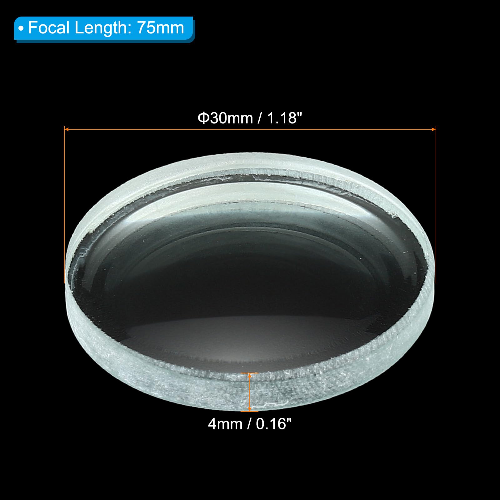 PATIKIL 3" (75mm) Focal Length Double Concave Lens - Image 2