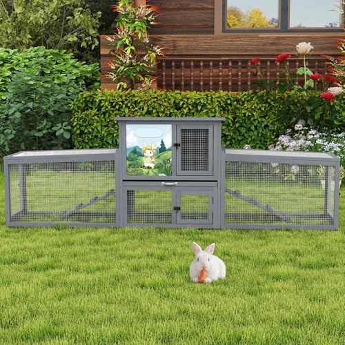 COZIWOW Large Rabbit Hutch Bunny Cage Outdoor Indoor...