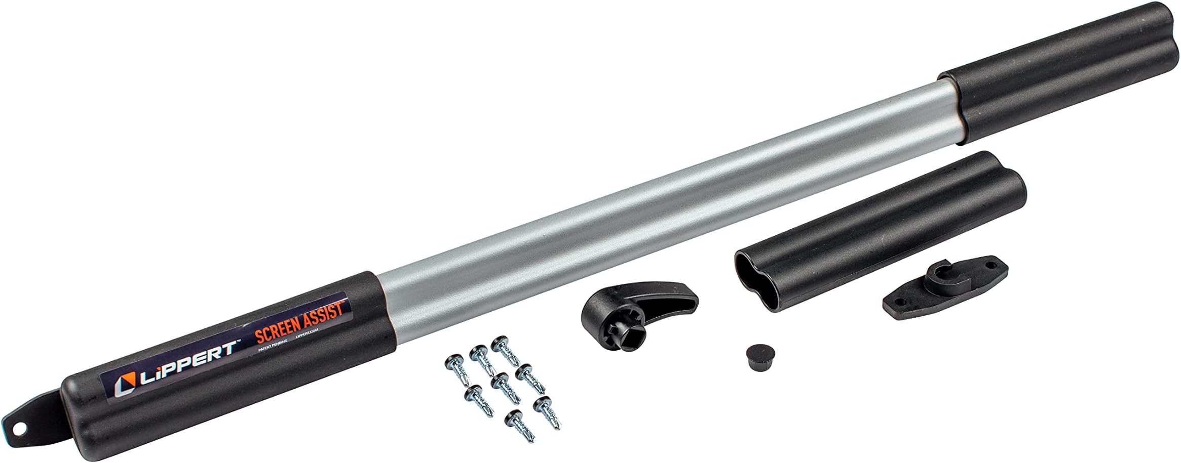 Lippert Components Screen Assist RV Screen Door Push Bar with Full-Width Push Handle, Durable Construction, Easy Installation - 2021000090