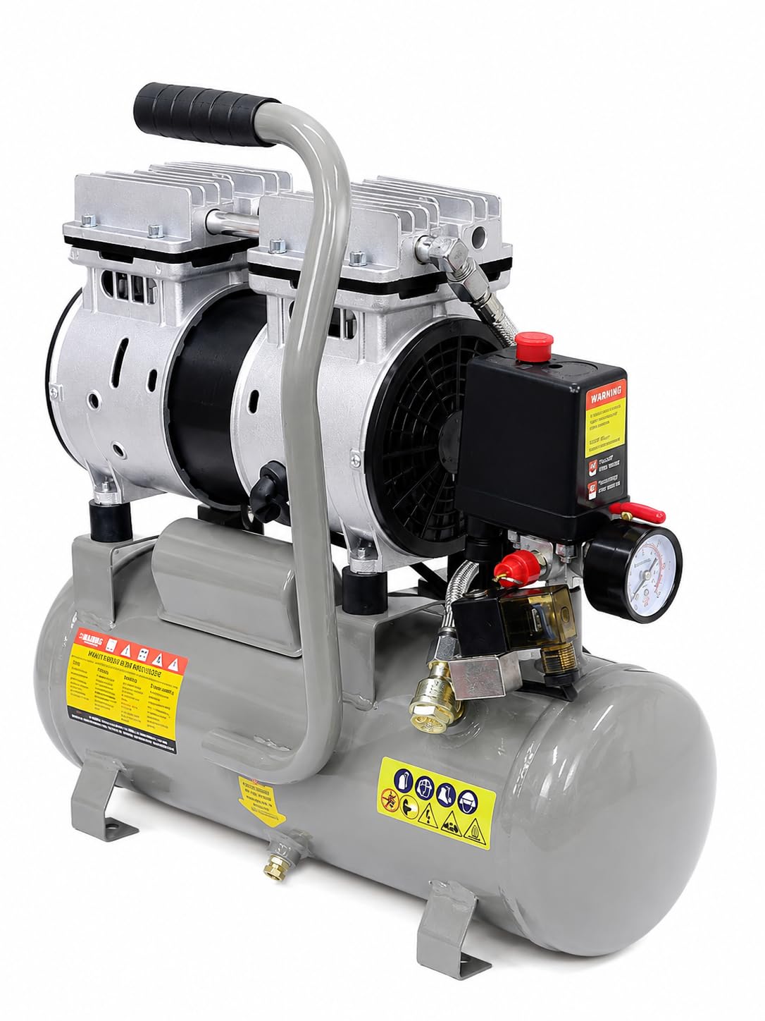 Kisan Oil Free Silent Air Compressor 1 HP | 8 Bar (115 psi) | 550 Watt Motor 10 L Tank size | noiseless | 1440 RPM | Ideal for Pneumatic Tools, Spray Painting & DIY Applications-image-13