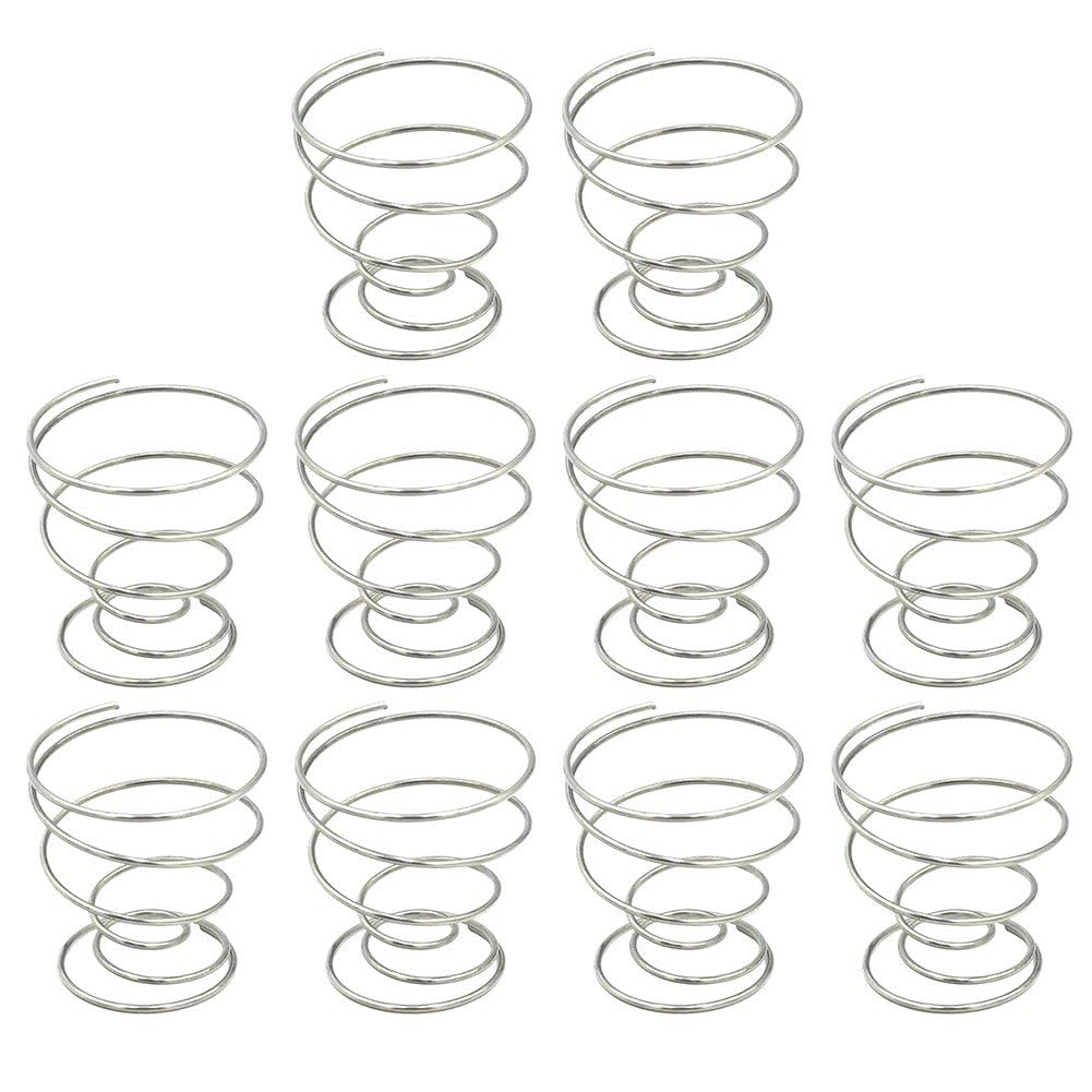 Baokuan Silver 10Pcs Stainless Steel Air Plant Stand, Airplant Container Tillandsia Holder, Spiral Airplant Container, Plant Display Racks For Home Office