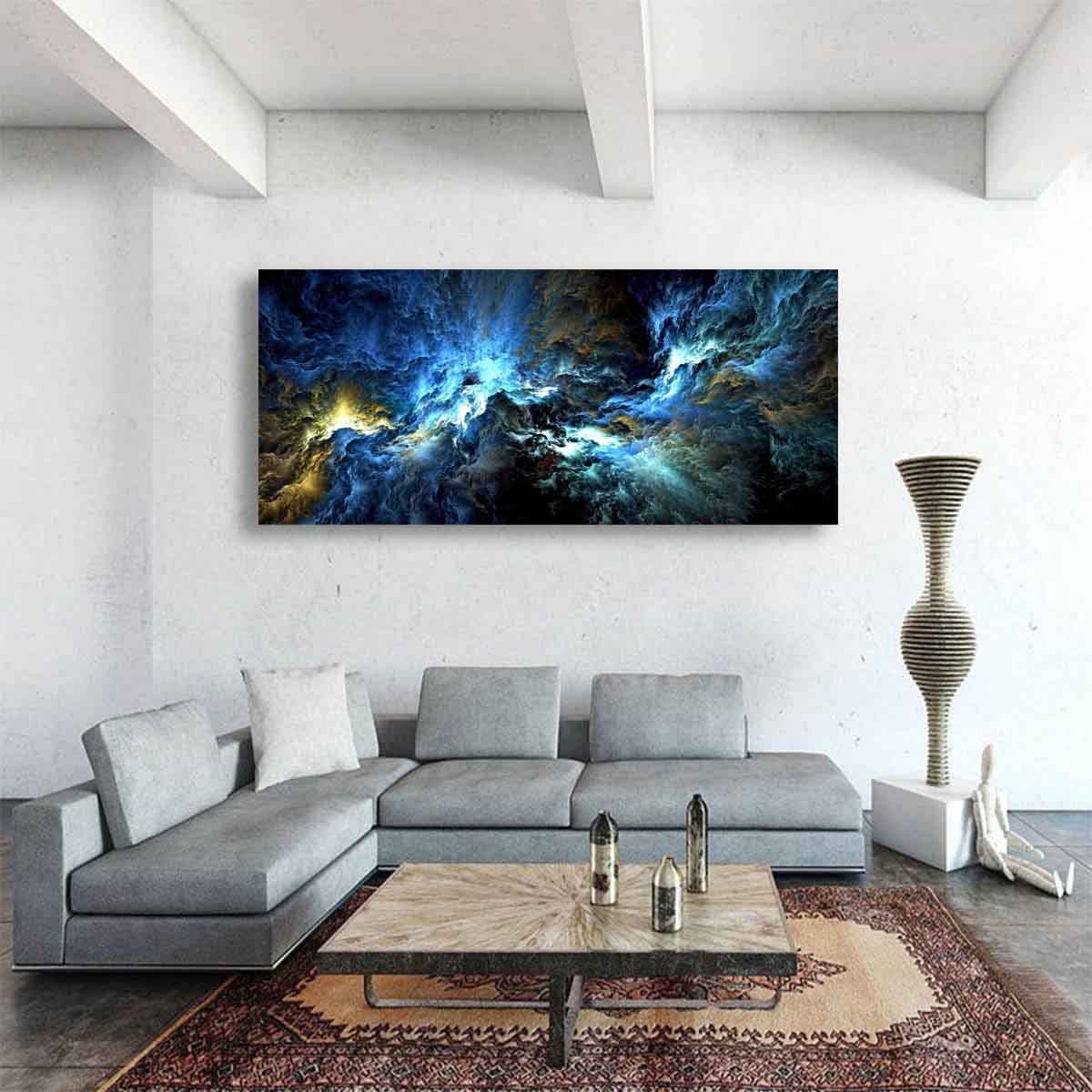 Lasite Bunt groß Leinwandbilder Abstrakt Kunstdruck Bilder Reproduktion Leinwanddruck Bilder Leinwand Gemälde Wanddekoration Wandbild（80x160cm） 31x63inch,Unframed