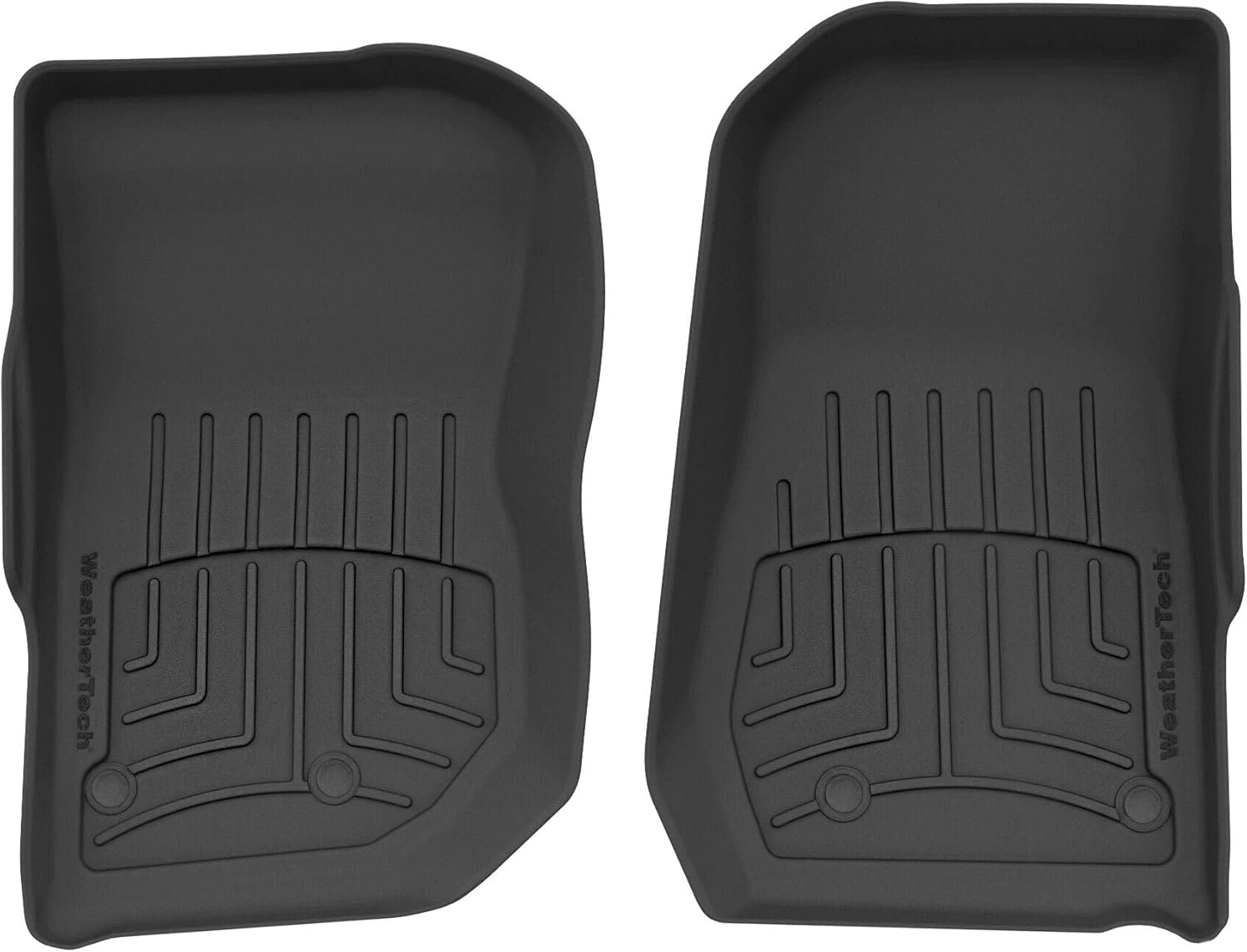 WeatherTech FloorLiner HP Custom Fit Floor Mats for Jeep Wrangler 2-Door, Wrangler JK Unlimited 4-Door - 1st Row (445731IM), Black