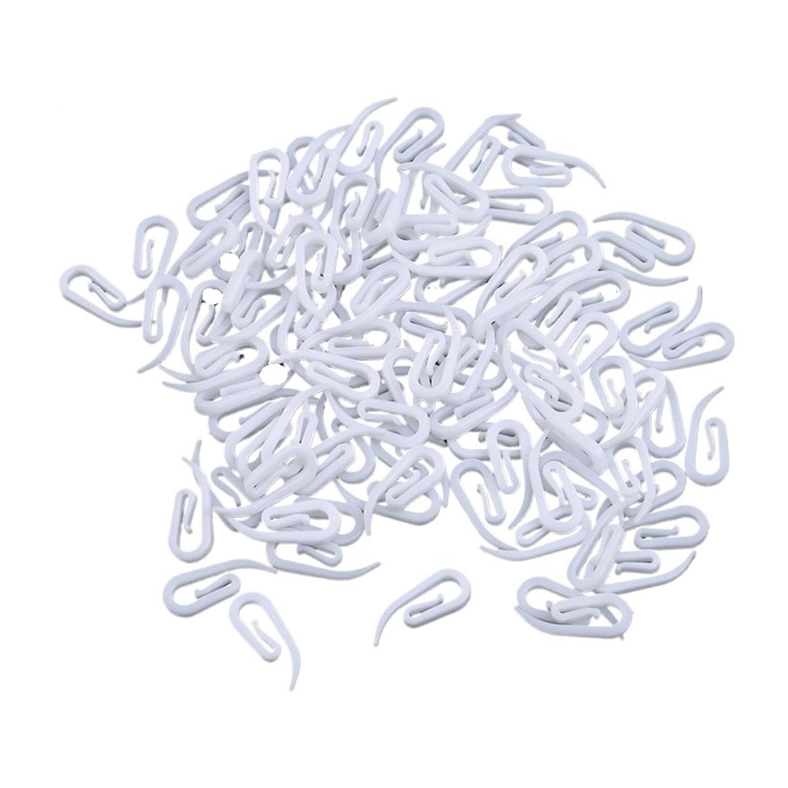 Curtain Hooks 200Pcs White Plastic Curtain Hooks For Drapes Window Pinch Pleat Track For Channel Door Shower