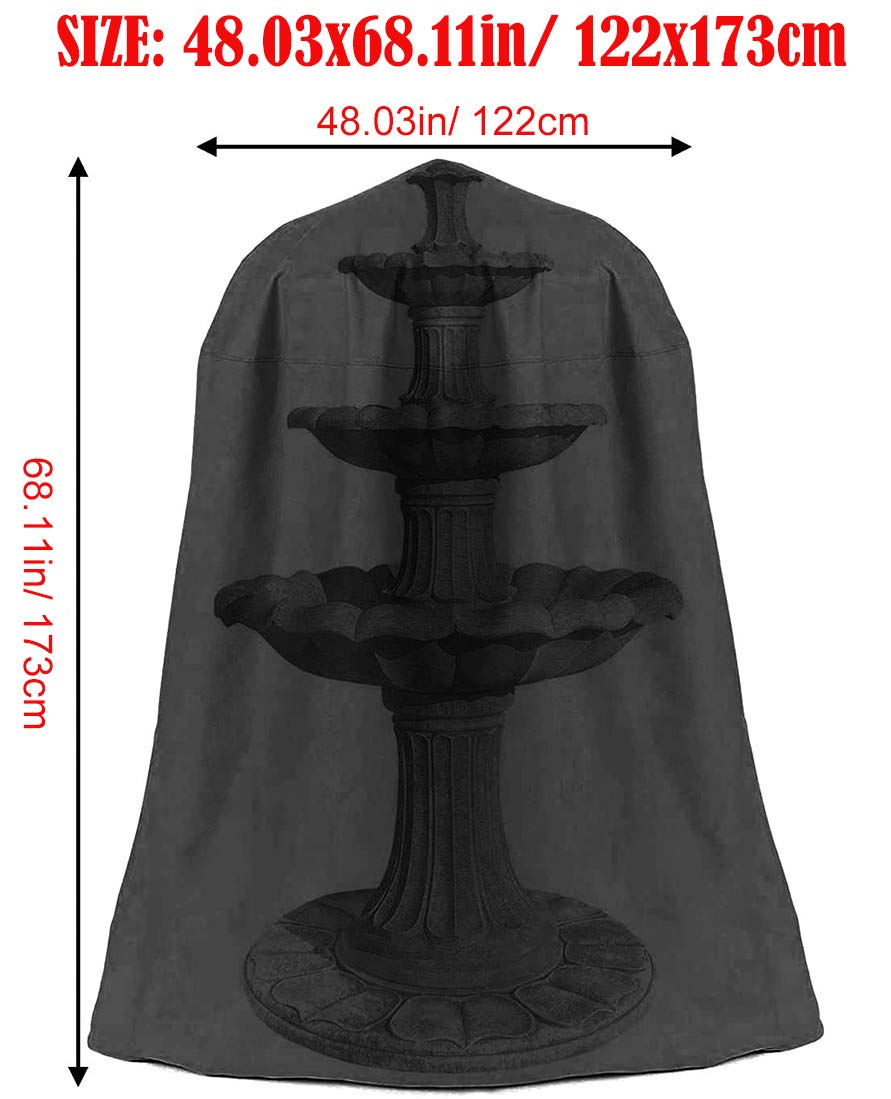 Birdbath With Fountain Fountain Cover, Ourdoor Waterproof Bird Bath Cover For Winter, Garden Bird Feeder Covers For Rain
