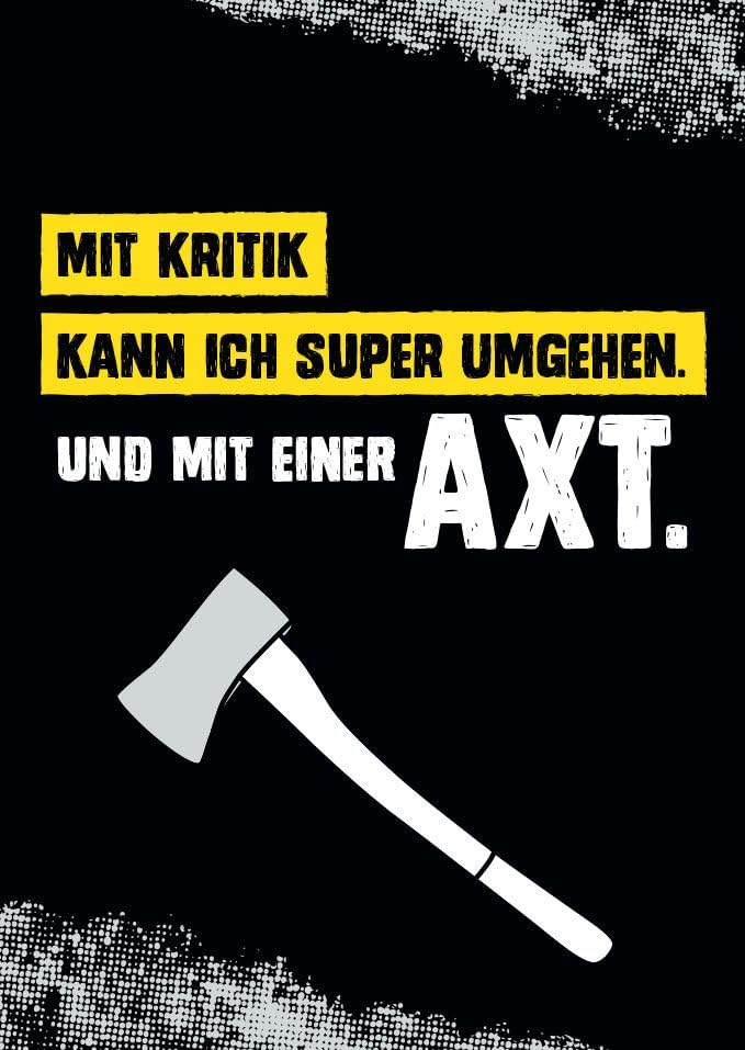 Gutsch Verlag Postkarte mit witzigem Spruch: Mit Kritik kann ich super umgehen - Humorvolle Grüße für jede Gelegenheit