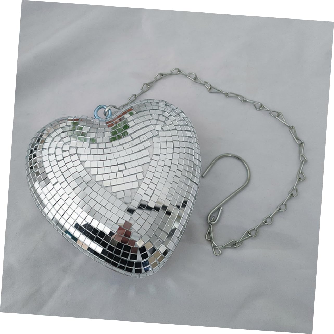 NAMOARLY Heart Shape Disco Ball Reflective Decorations Party Mirror Ball Decorations