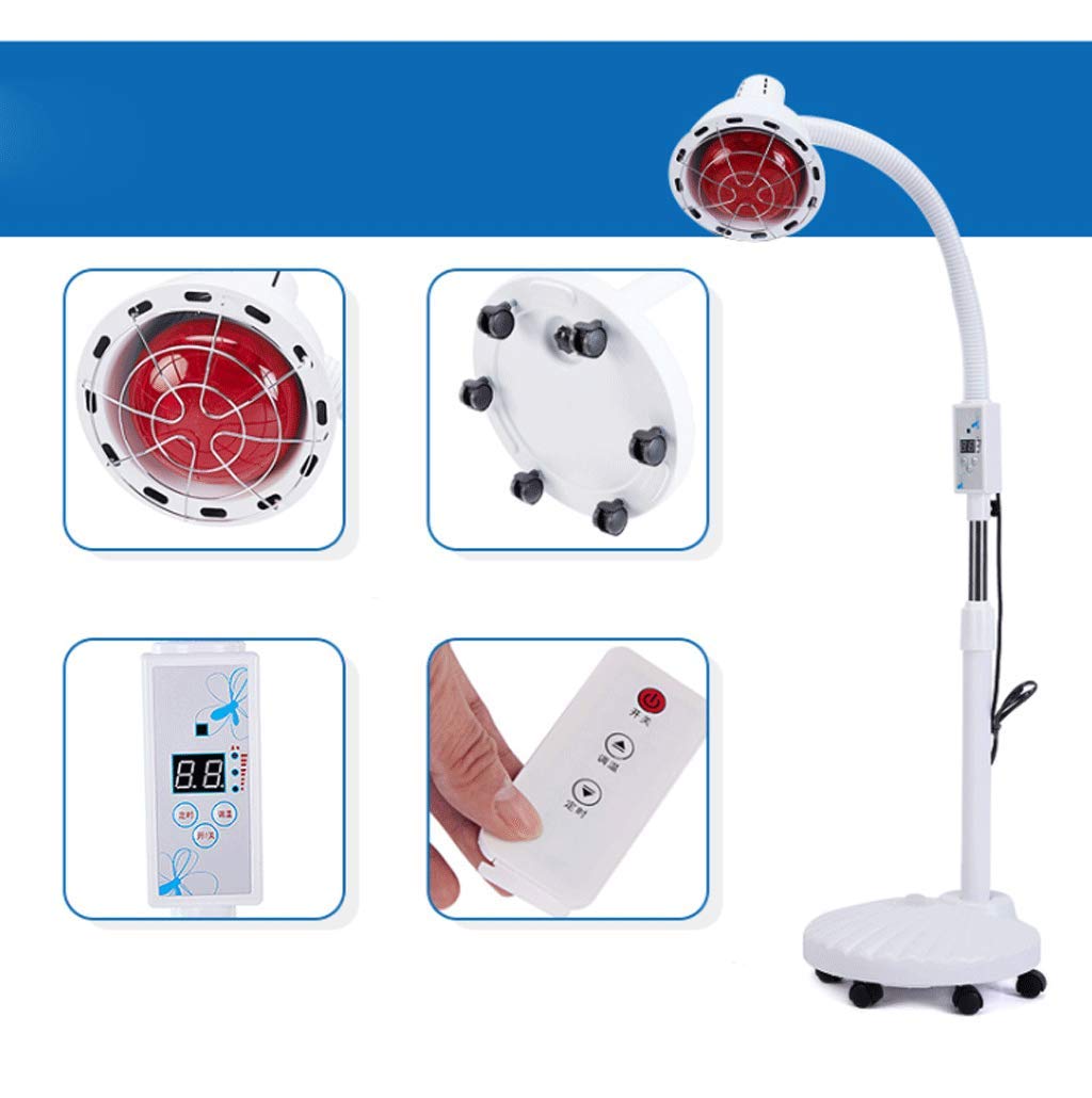 Luce della lampada, lampada da terra a infrarossi, lampada per fisioterapia a infrarossi, temporizzazione della luce rossa, telecomando, regolazione regolare della temperatura, lampada da forno per