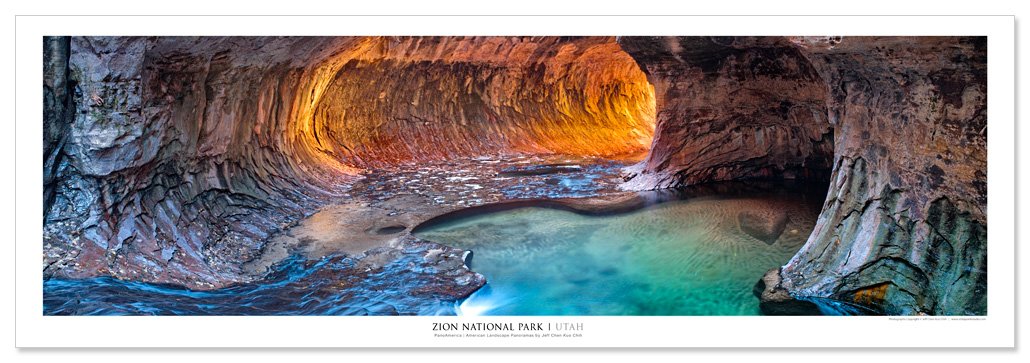 Award Winning Landscape Panoramic Art Print Poster: Zion National Park