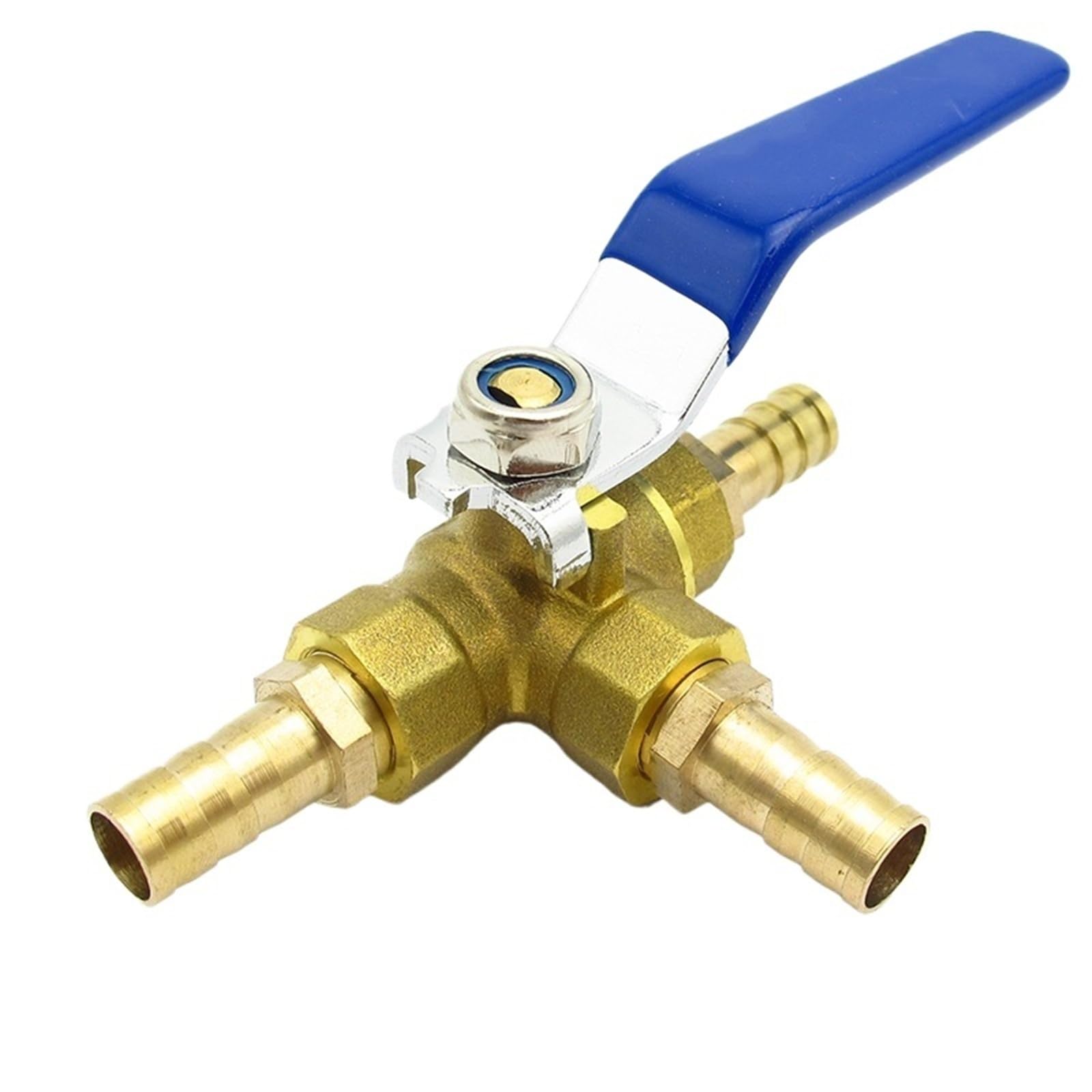 Válvula de bola de latón en L de 14mm con tres vías para un control preciso