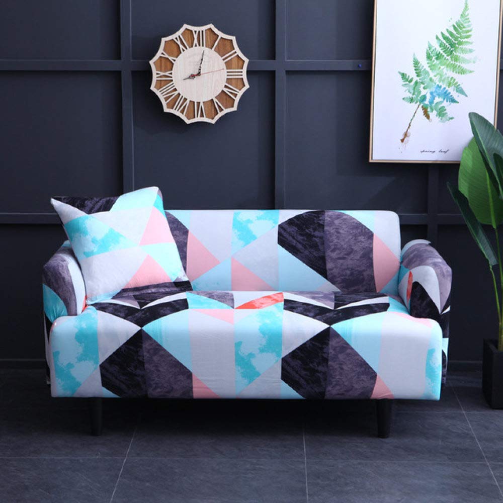 Housse de canapé extensible imprimée ficelle pour salon chaleureux 2 places