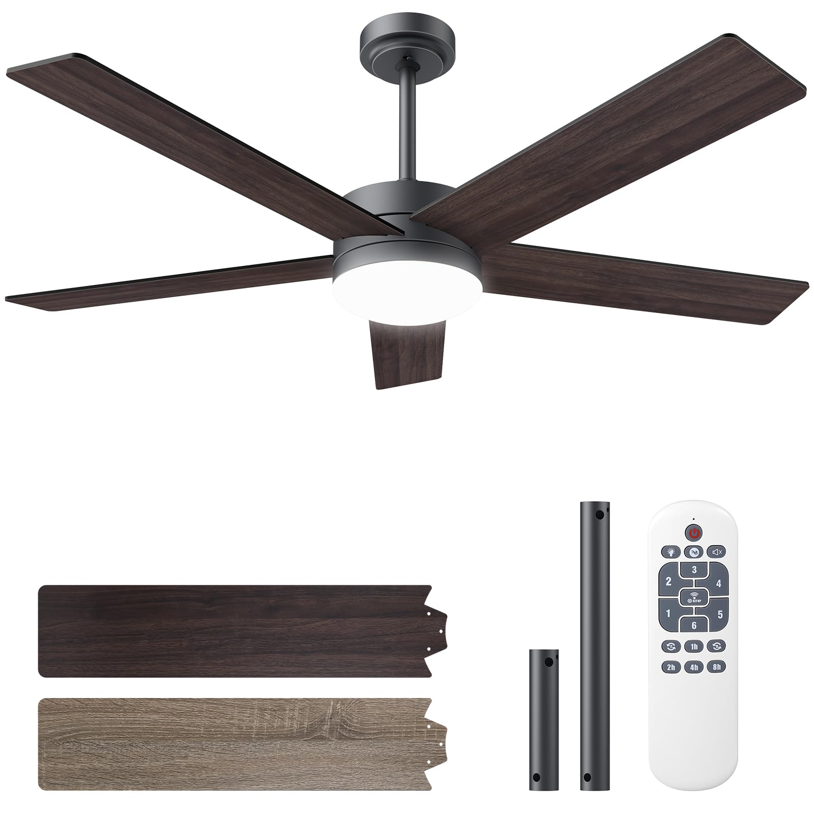 Photo 1 of FAYKONCEN 52" Ceiling Fan with Light and Remote