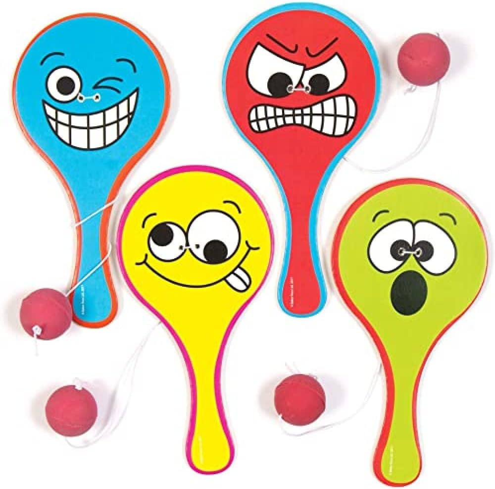 Baker Ross Funky Faces Biff Bats Value Pack — Novelty Toys for Kids, Perfect Party, Loot or Prize Bag Filler (Pack of 5)