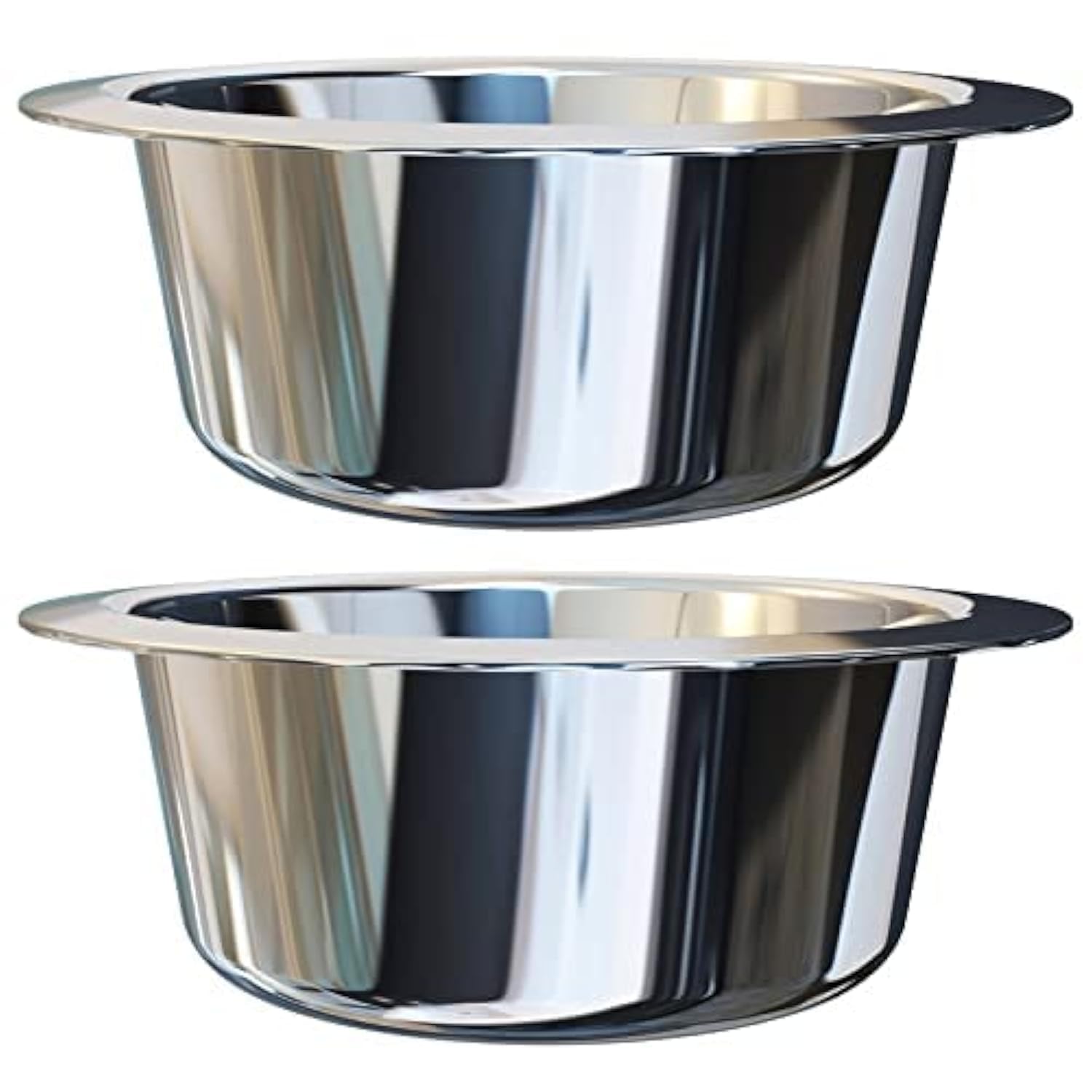 Pack of 2 Dog Bowl - Stainless Steel Dishwasher Safe - Bowl for Cats, Dogs, Pups, and Kittens - Ideal for Wet and Dry DOG Food and Water Bowl (Medium)