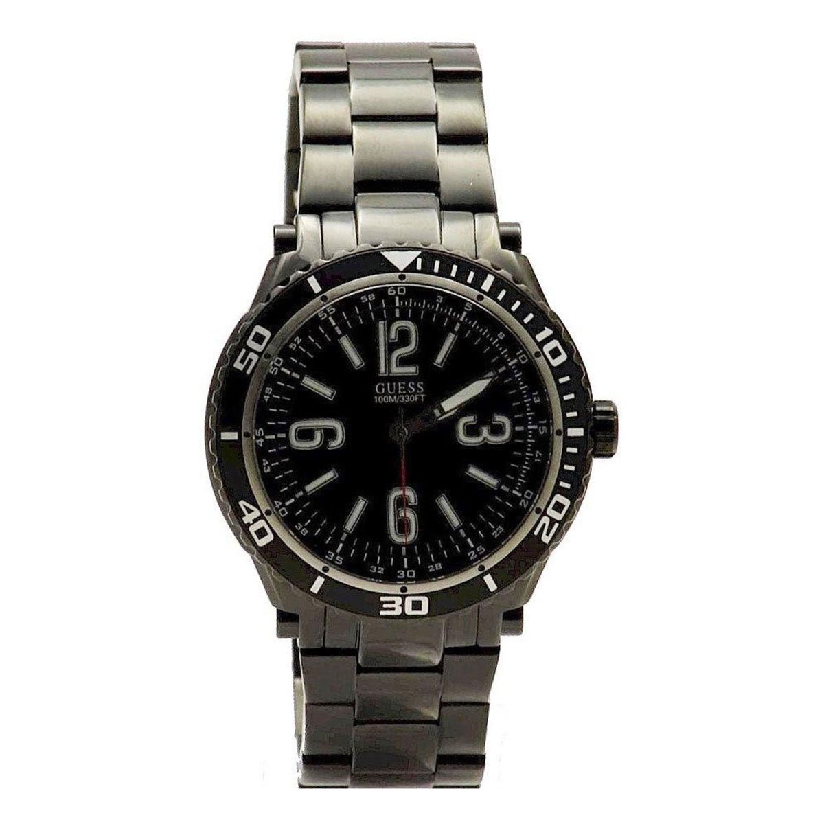 GUESS Men's U0043G2 Black Ionic-Plated Racing Sport Watch