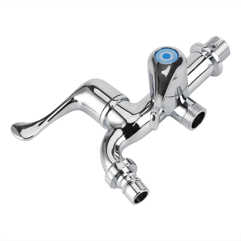 Washing Machine Faucet Environmental ABS Sink Basin Water Tap with Double Spout Handle 1 — view 8