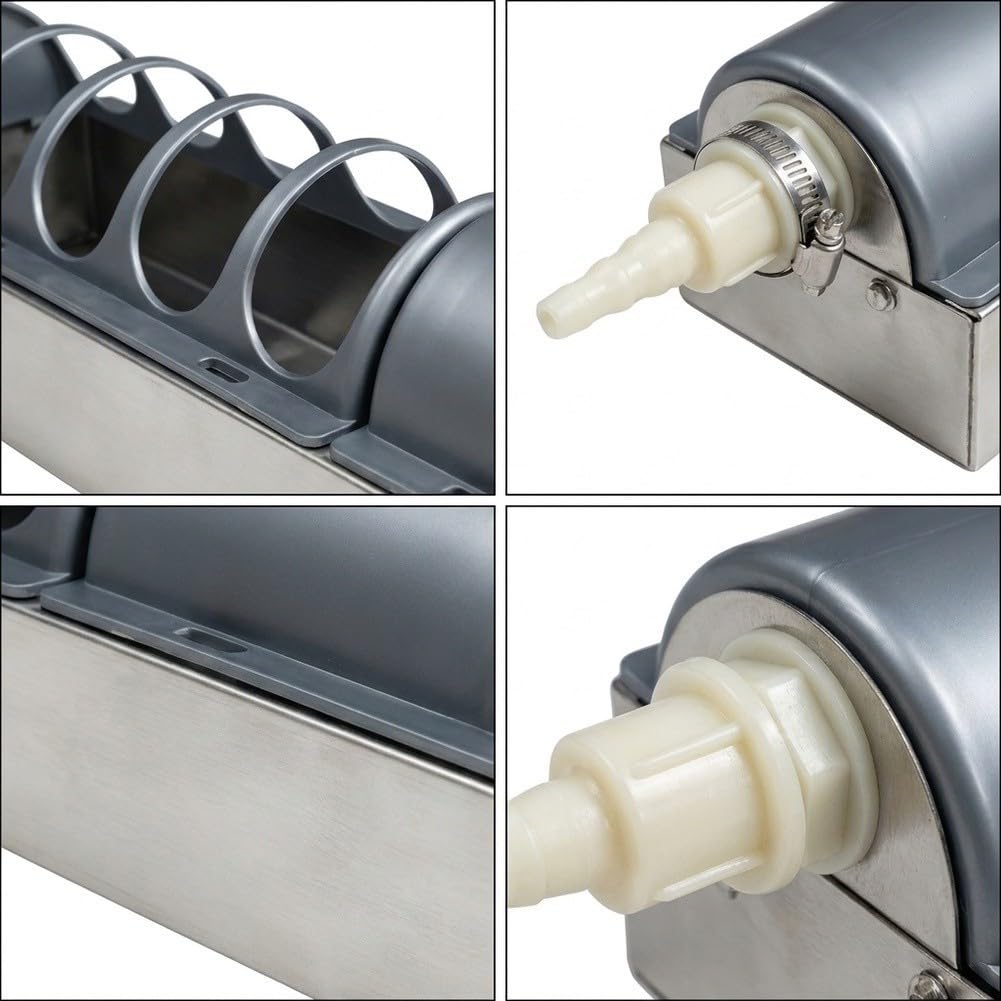 Abbeveratoio Acciaio Auto 40cm Anti-Spreco Polli Abbeveratoio(60cm)