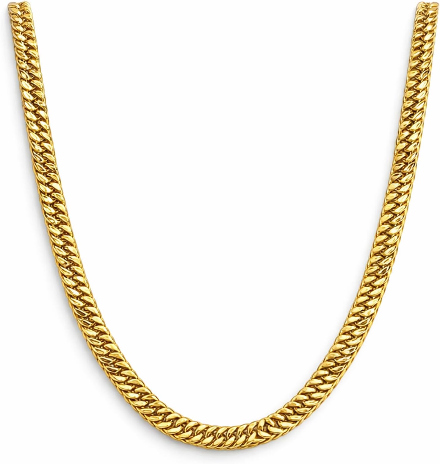 1 Gram 24K Gold Plated Premium Wheat Chain for Men | Heavy Braided Spiga Link Necklace | Luxury Gold Replica Jewellery for Wedding Occasion Wear