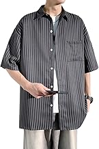[FLYSKY] 夏服 シャツ メンズ 半袖 カジュアル ビジネス ゆったり おしゃれ 大きいサイズ ワイシャツ ストライプ シャツ 人気