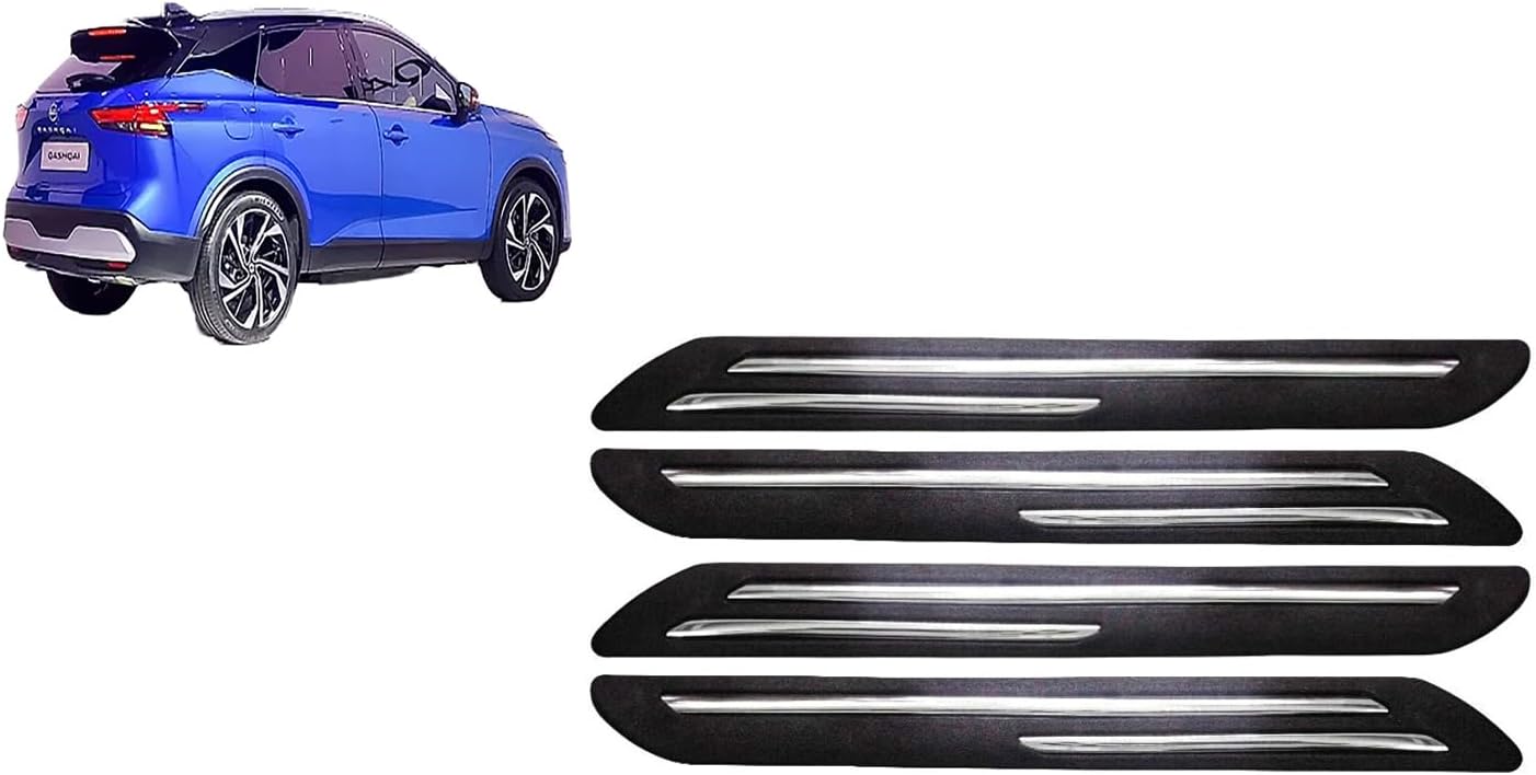 Car Accessories - Car Bumper Guard Scratch Protector Compatible with Nissan Qashqai Accessories All - Durable & Flexible Design (Set of 4 Pieces)