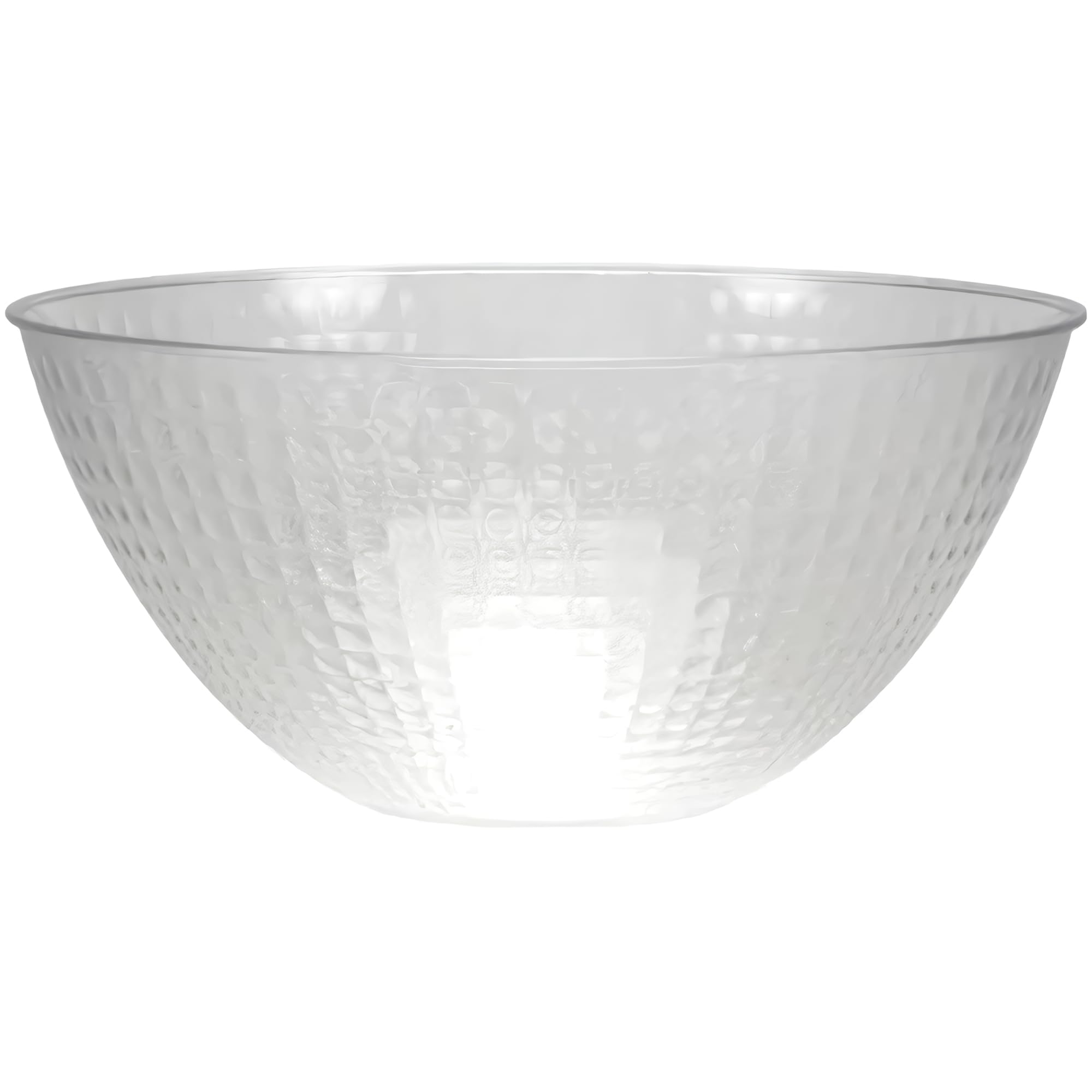 Premium Clear Heavyweight Plastic Pixel Serving Bowl - 100 Oz (1 Pc.) - Elegant and Durable - Ideal for All Occasions, Parties, Catering, and More