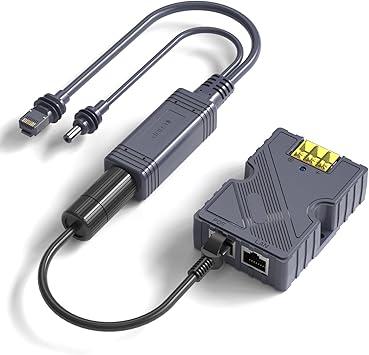 Starlink Mini PoE Adapter Set - Starlink Mini PO.E Splitter, 150W DC 48V/3A Input GigE Passive & ESD Protection with Starling Conversion kit, RJ45 & DC Adapter for Starlink Mini/Mini X Dishy