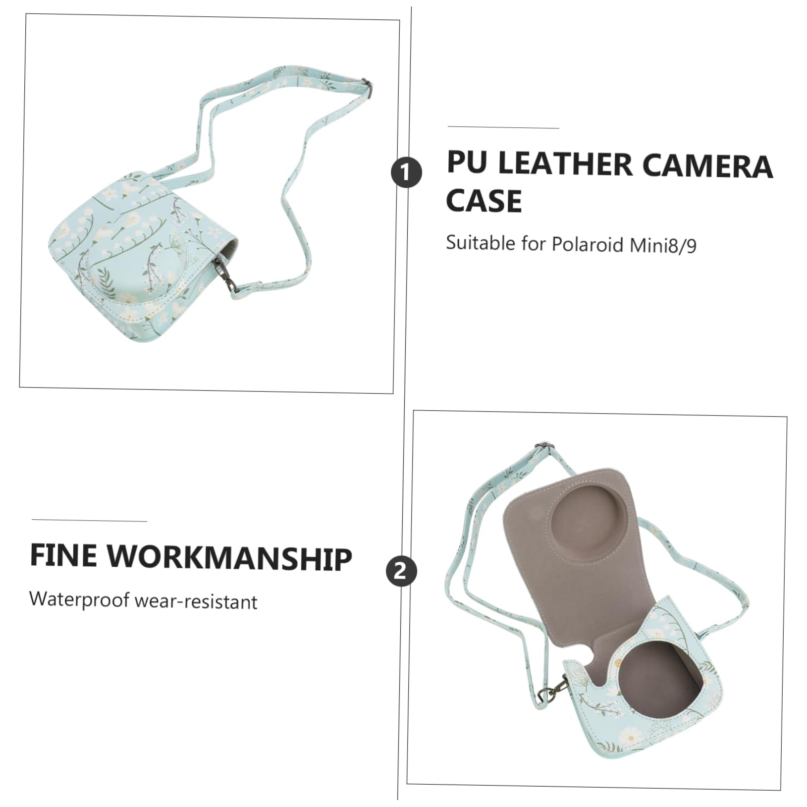 jojofuny 2 Pz Custodie Protettive Kutuzov Mikaberidze Fotocamera + Borsa Facile Da Pulire Cámara De Fotos Istantanea Spallacci Imbracatura Borsa Fotografica Resistente Ai Graffi Custodia
