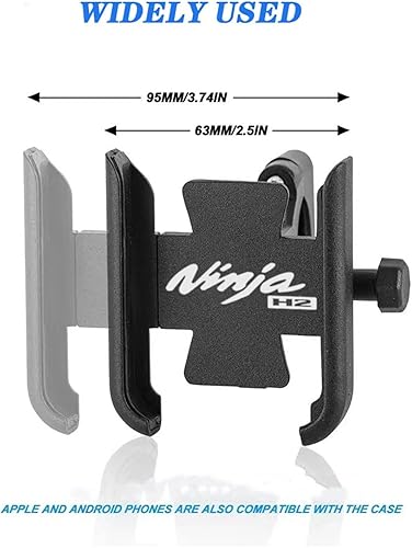 Miniatura 4 de Accesorios de motocicleta para Kawasaki Ninja H2 H2R H2SX Ninja H2 SX SE motocicleta CNC manillar espejo teléfono móvil soporte GPS soporte soporte